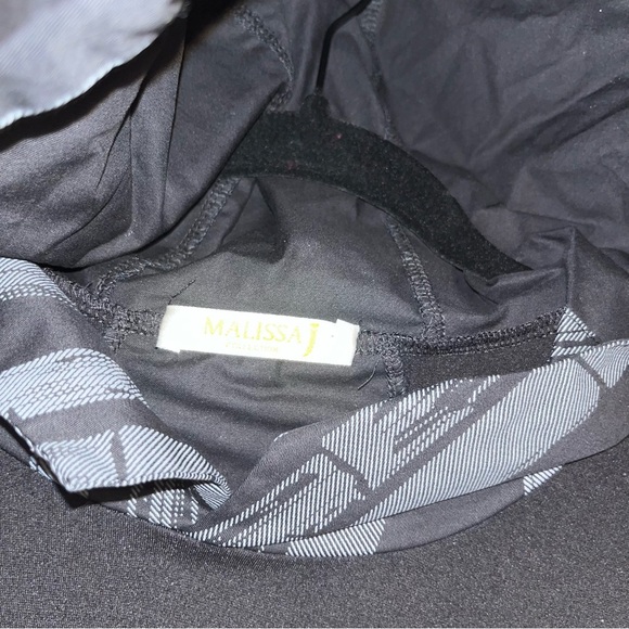 Malissa J Black Tunic Hoodie Top Abstract Art Bamboo Print Oversized large L Xl - Picture 9 of 11